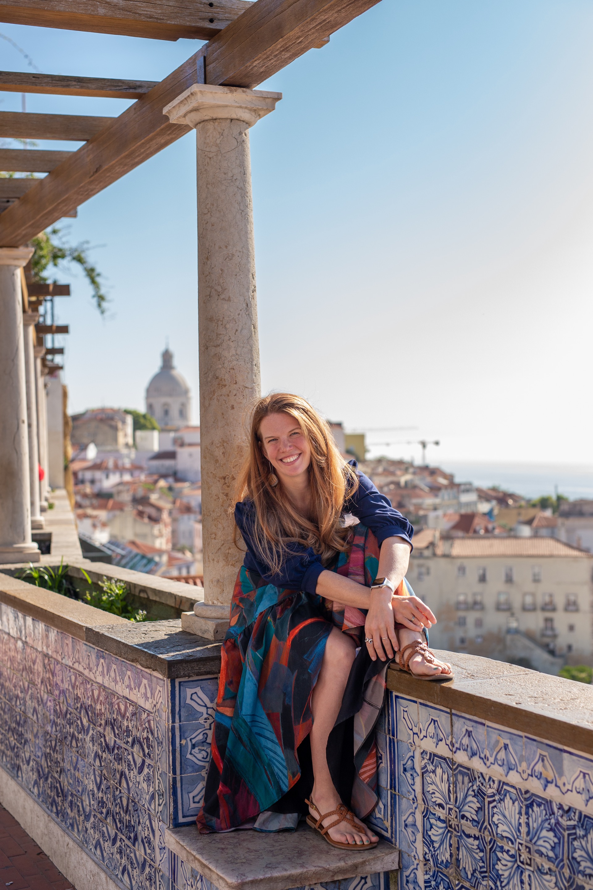 Danielle overlooking Lisbon